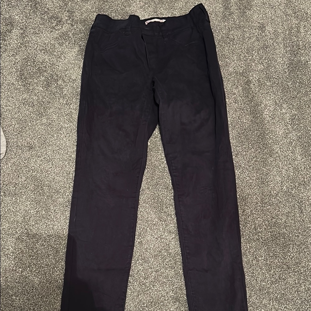 Girls Navy Blue Low Rise Jeggings